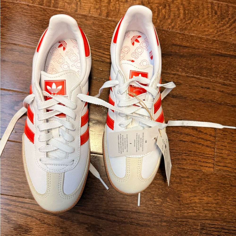 NWT Adidas Samba OG White and Red Shoes